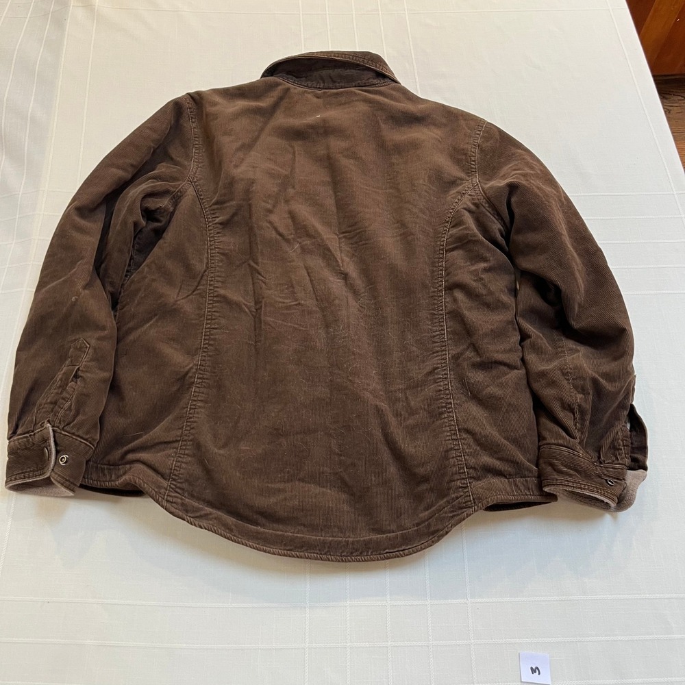 Vintage Woolrich Jacket Womens Large Brown‎ Corduroy Button Up Sherpa Lined 90s - Picture 3 of 11